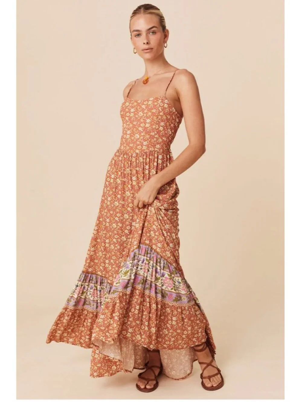 Spell | Dresses | Spell Sienna Strappy Maxi Dress Clay Orange Floral Print Sz S | Poshmark Spell | Dresses | Spell Sienna Strappy Maxi Dress Clay Orange Floral Print Sz S | Poshmark